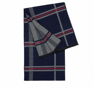 Art Of Polo Man's Scarf Sz23418-12 Navy Blue/Red