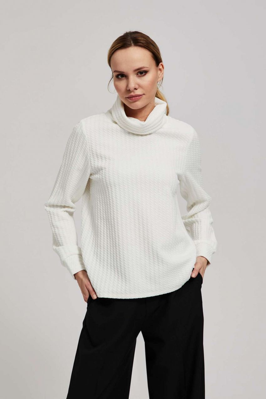 Sweatshirt with a wide turtleneck
