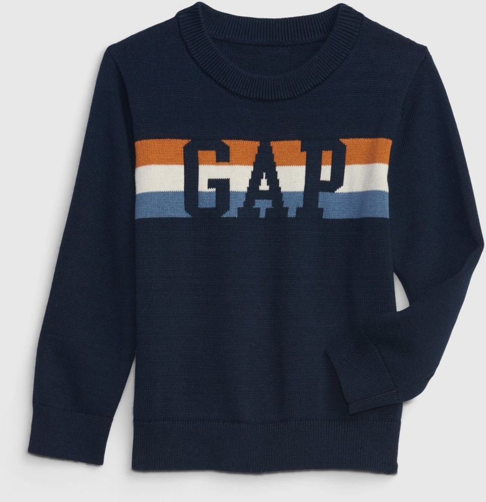 Tmavo modrý chlapčenský sveter s logom GAP
