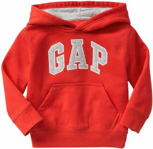 Červená detská mikina s kapucňou GAP