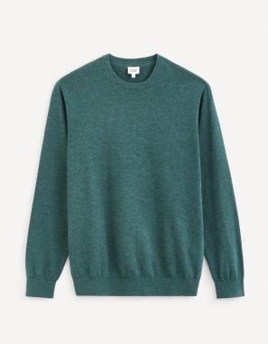 Petrolejový pánsky basic sveter Celio Decotonv