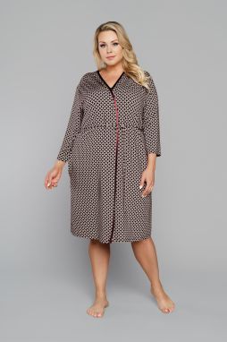 Illuzja women's 3/4 sleeve bathrobe - print