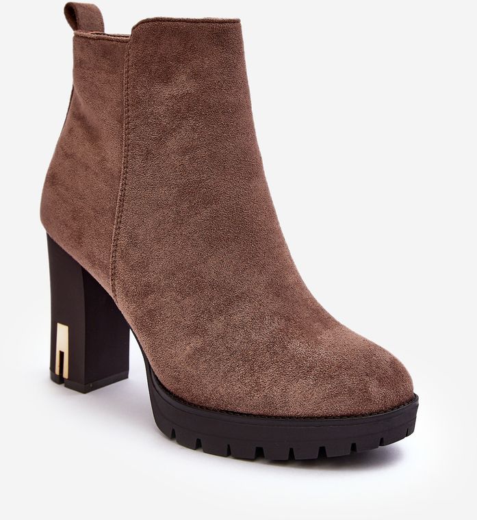 Suede Classic High Heels Brown Amy