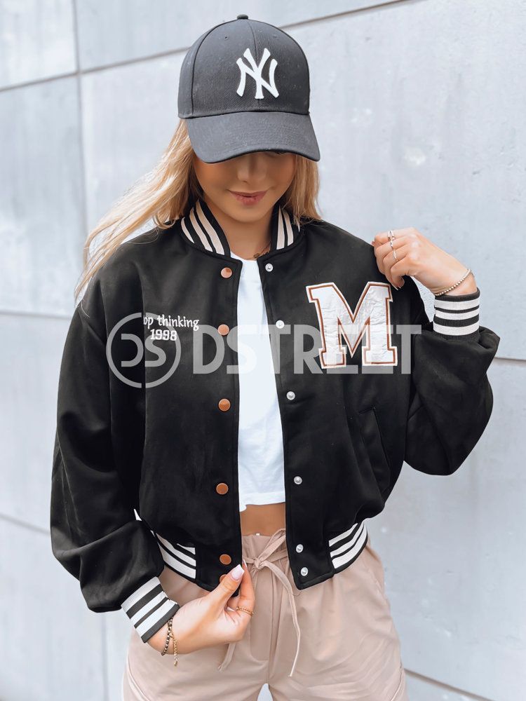 Women's Baseball Jacket HITGIRL Black Dstreet