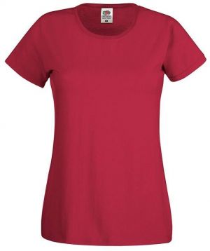 Lady fit Red T-shirt Original Fruit of the Loom