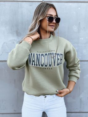 Women's hoodless sweatshirt VANCOUVER dark green Dstreet