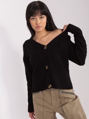 Black Women's Button Cardigan
