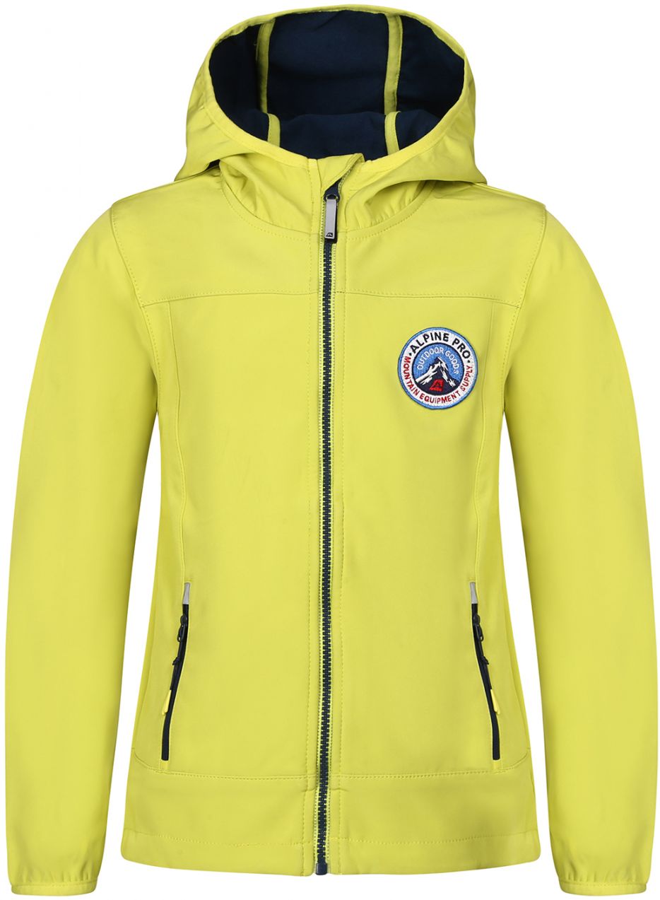 Kids softshell jacket ALPINE PRO OMANO sulphur spring