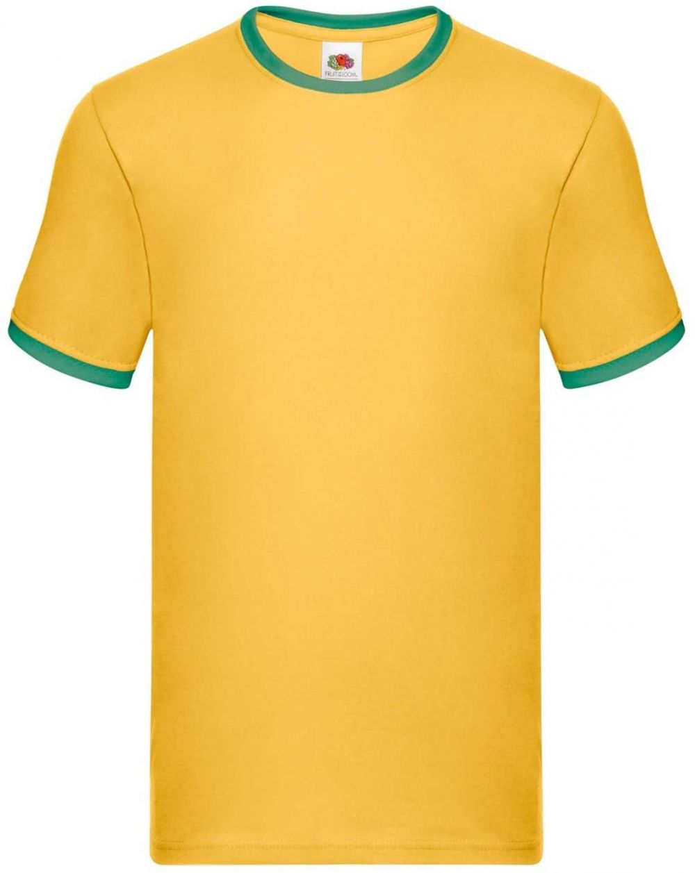 Men's Yellow T-shirt Ringer Fruit of the Loom