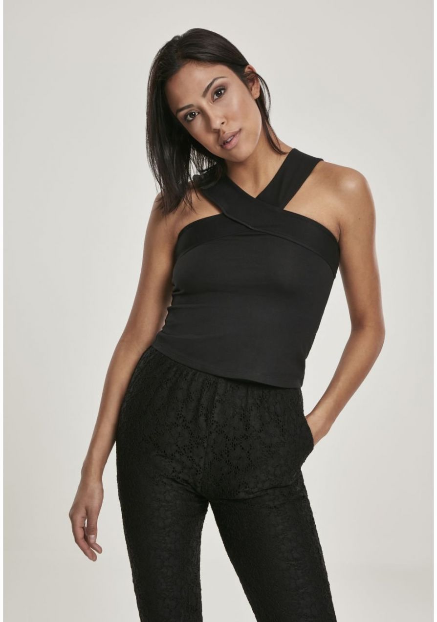 Women's Cross Top Black