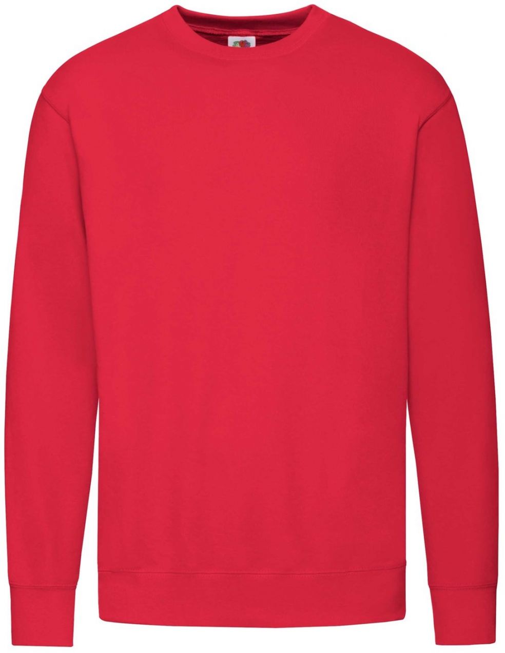 Červená pánska mikina ľahká Set-in-Sweat Sweat Fruit of the Loom