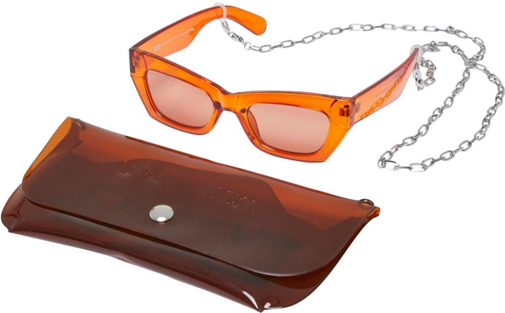 Sunglasses with strap and case - orange
