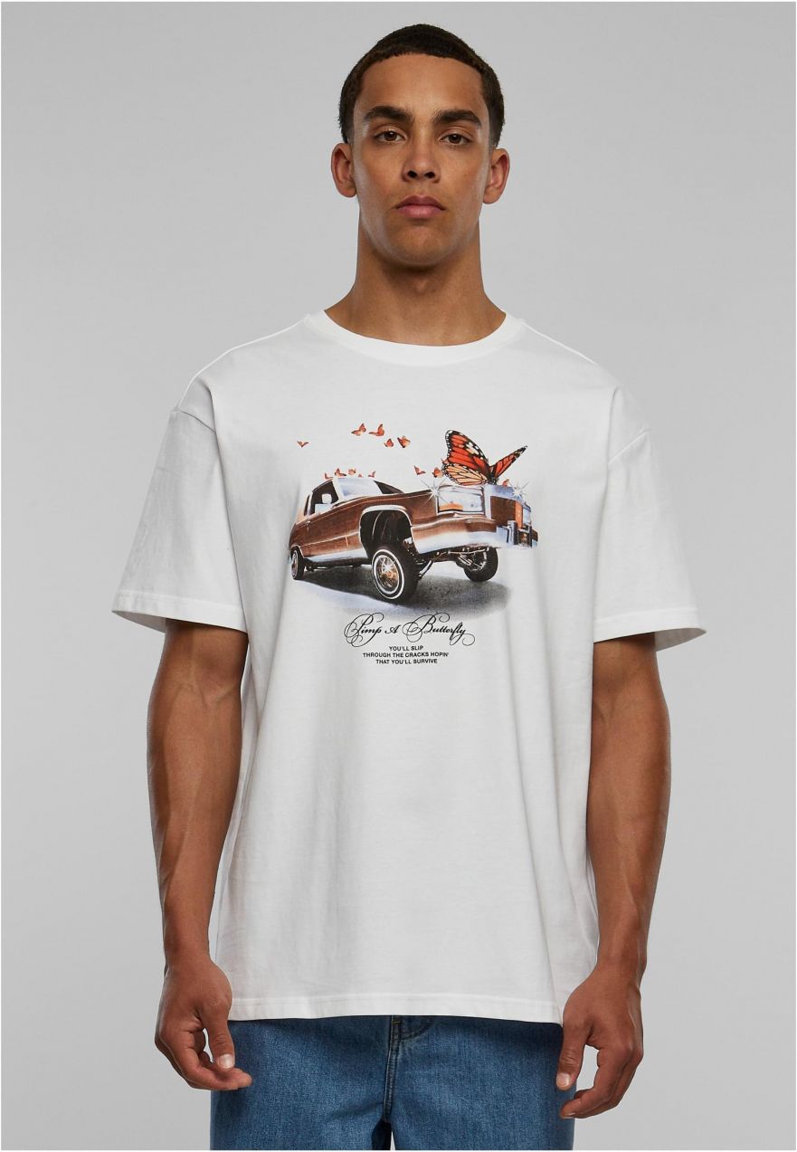 T-shirt Pimp and Butterfly Oversize White