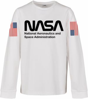 Children's Long Sleeve NASA Worm White