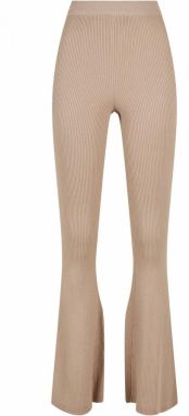 Women's ribbed knit leggings Bootcut lighttaupe