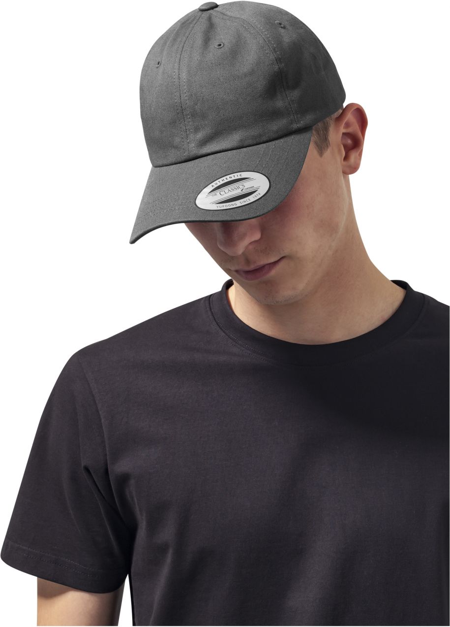 Low-profile dark grey cotton twill