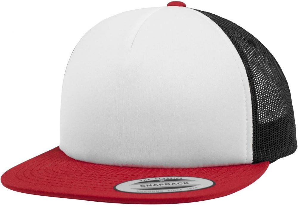 Foam Trucker with White Front Red/wht/blk