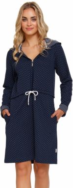 Doctor Nap Woman's Bathrobe SMZ.5241 Navy Blue