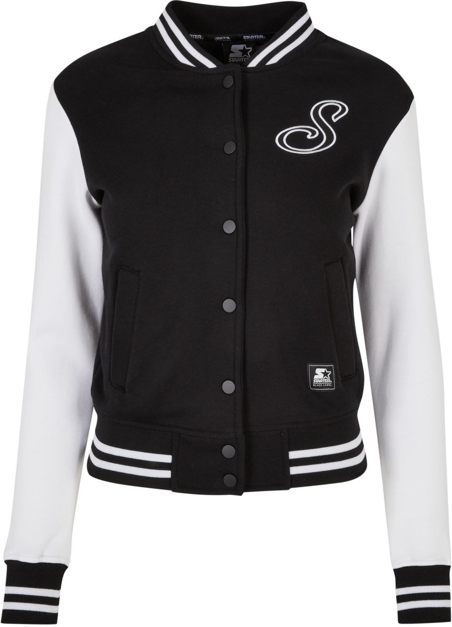 Women's Starter Sweat College Jacket Black/White