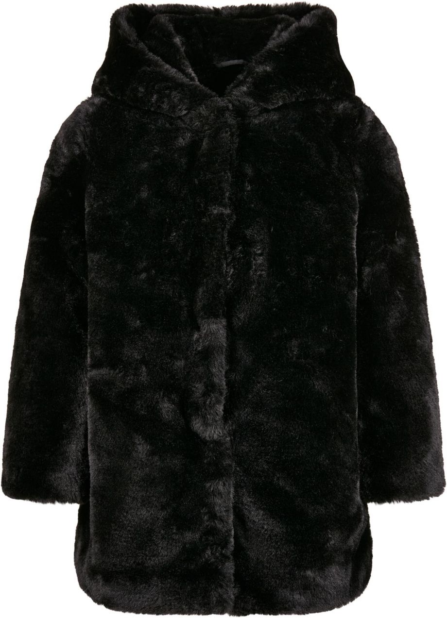 Girls' Teddy Hooded Coat Black
