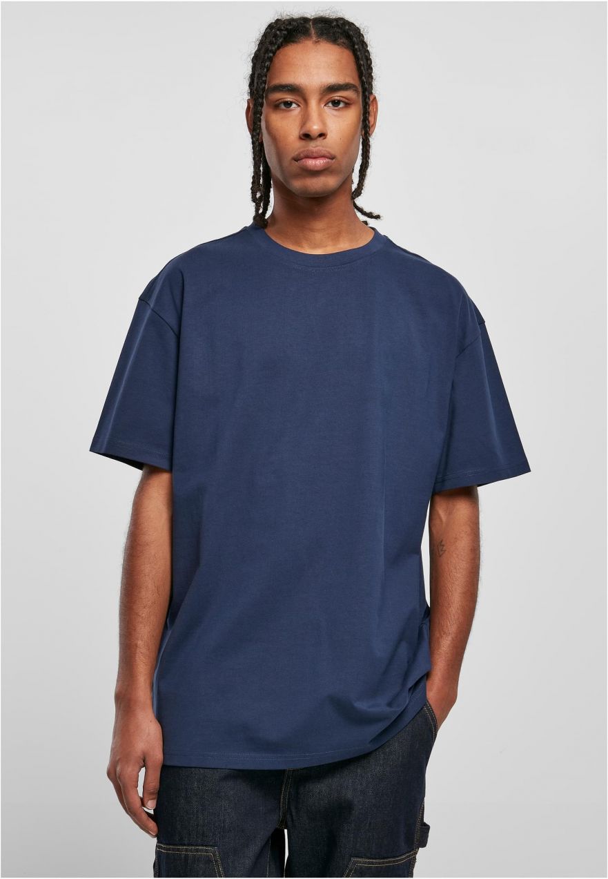 Heavy oversized T-shirt dark blue color