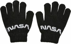 Children's knitted glove NASA black