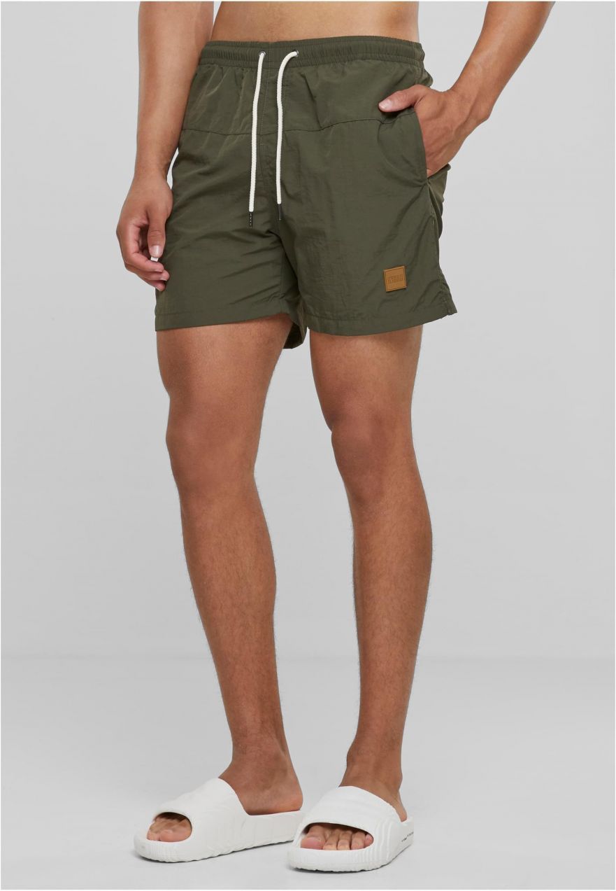 Men's Swimsuit Block Olive