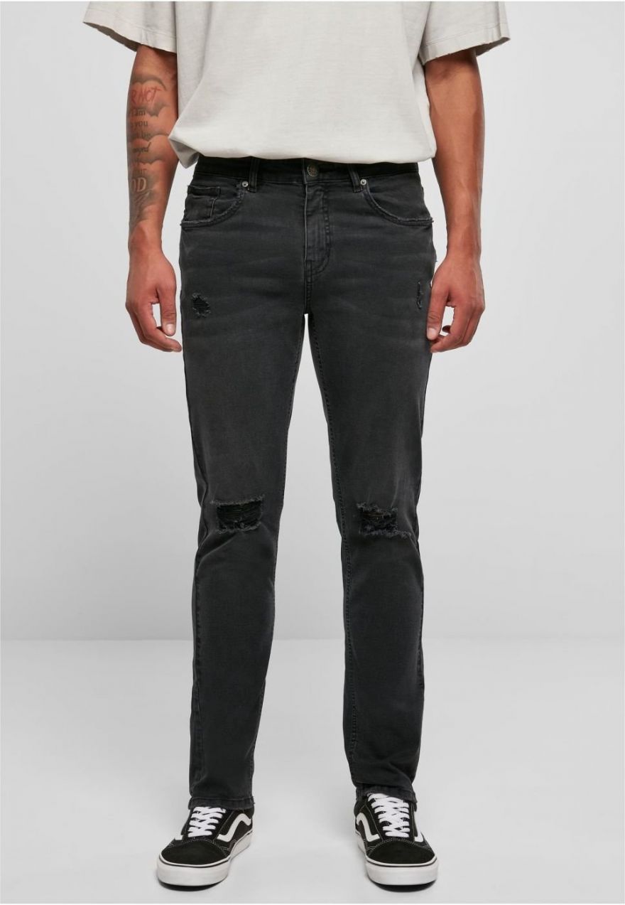 Men's Distressed Jeans Black