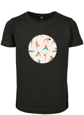 Children's Short Sleeve Yoga T-Shirt, Black