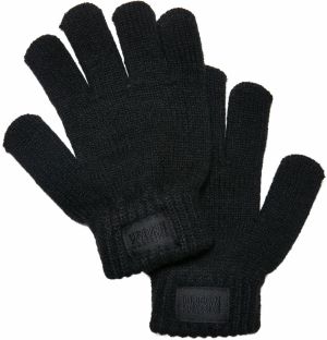 Children's knitted gloves black