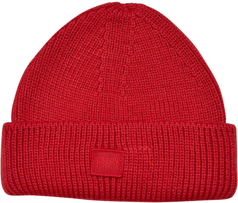 Knitted woolen hat with a large volume