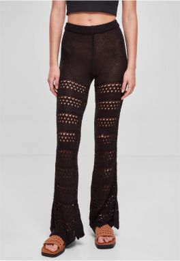 Women's crochet leggings in black