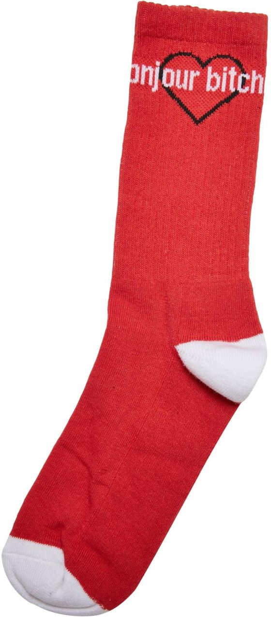Bonjour Bitches Socks 3-Pack black/white/red