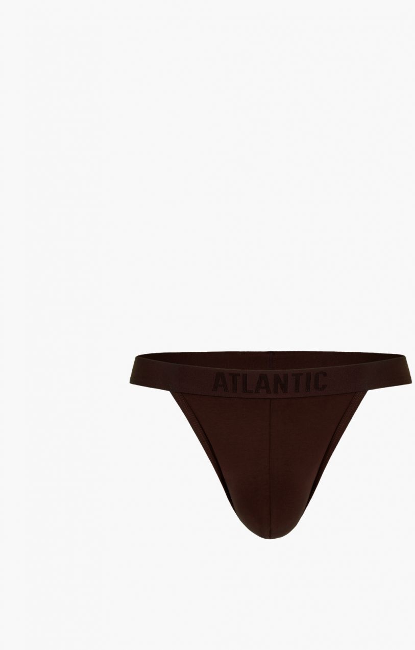 Pánske tanga ATLANTIC - čokoládové