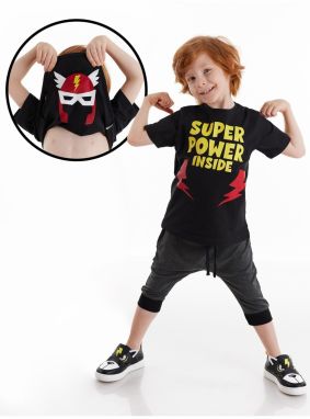 Súprava trička a krátkych nohavíc Denokids Super Power pre chlapcov