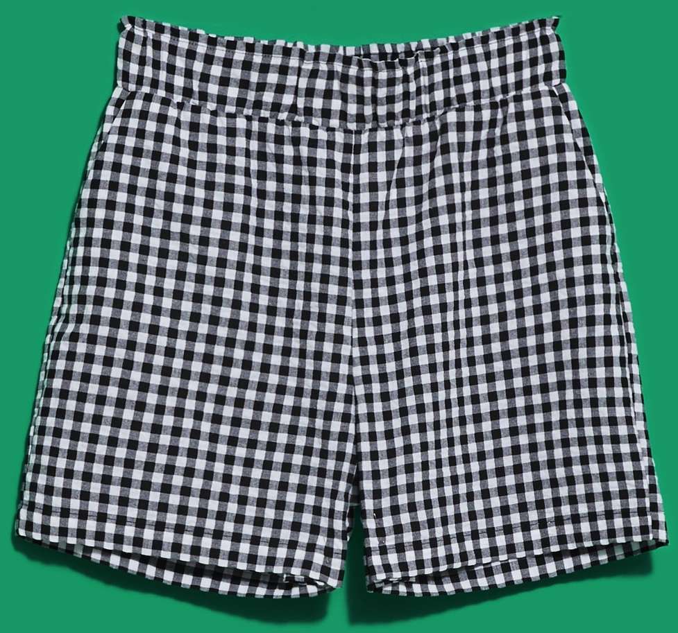WOMAN SHORTS L-SH-4014 BÍLO_ČERNÁ