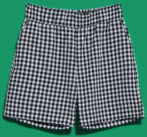 WOMAN SHORTS L-SH-4014 BÍLO_ČERNÁ