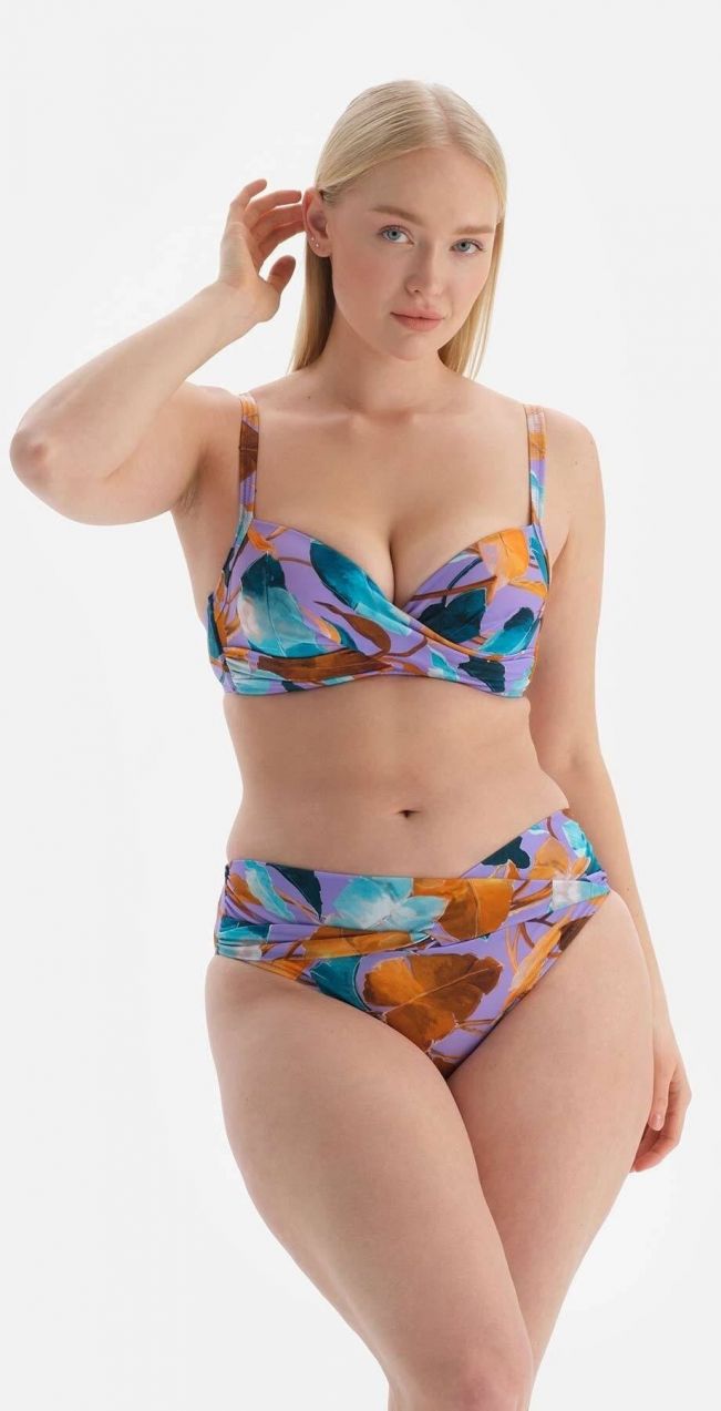 Dagi Lilac - olejovo zelené kulturistické bikiny top s korzetom