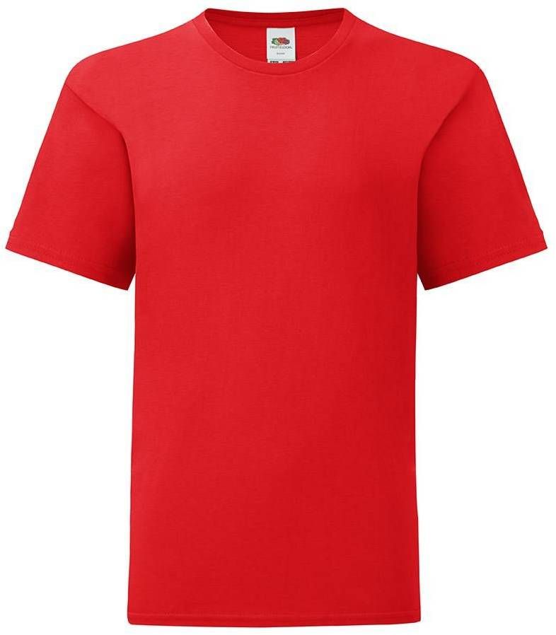 Red children's t-shirt in combed cotton Fruit of the Loom