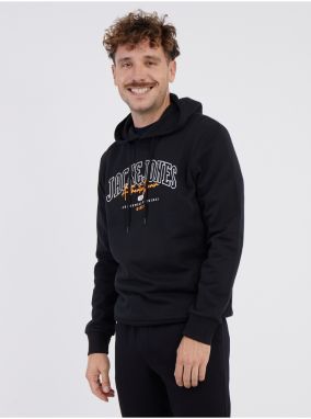 Čierna pánska mikina s kapucňou Jack & Jones Larry