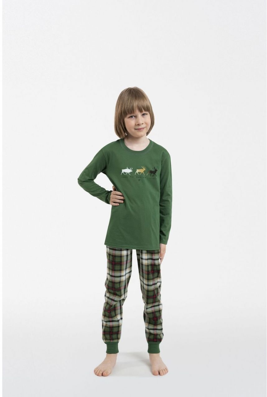 Seward boys' long sleeves, long legs - green/print