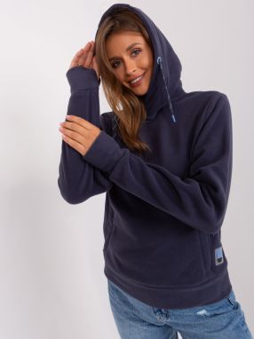 SUBLEVEL Dark Blue Fleece Kangaroo Sweatshirt