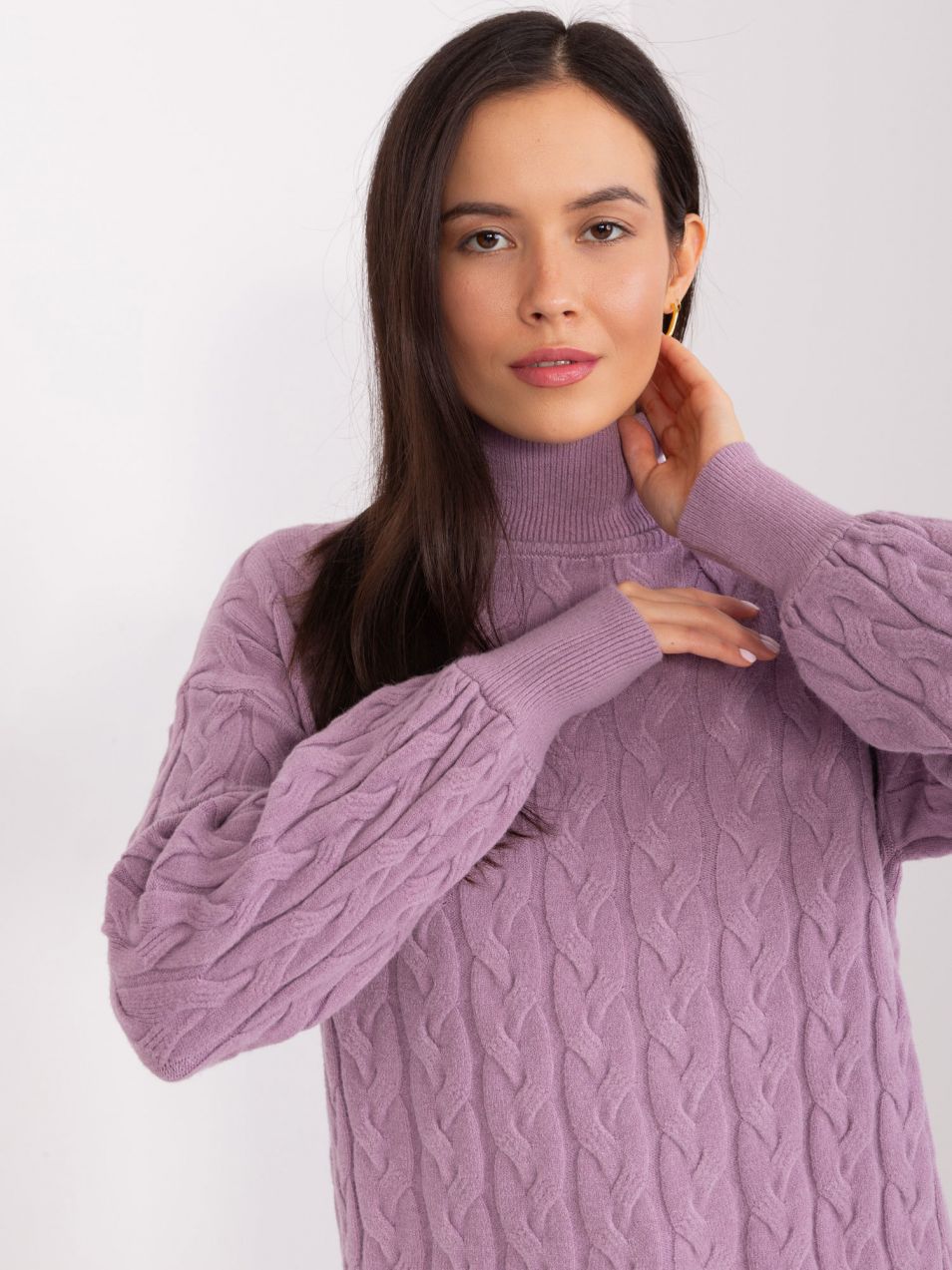 Light purple viscose turtleneck