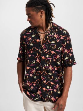 Men's Short Sleeve Shirt Just Rhyse Shirt Waikiki - Black