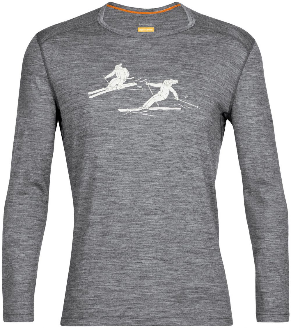 Men's T-shirt icebreaker M 200 Oasis LS Crewe Last Gritstone