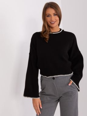 Black women's oversize knitted sweater