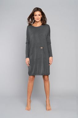 Women's tunic Tirana with long sleeves - dark melange