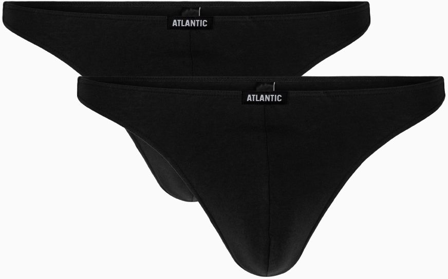 Pánske tangá ATLANTIC 2Pack - čierne