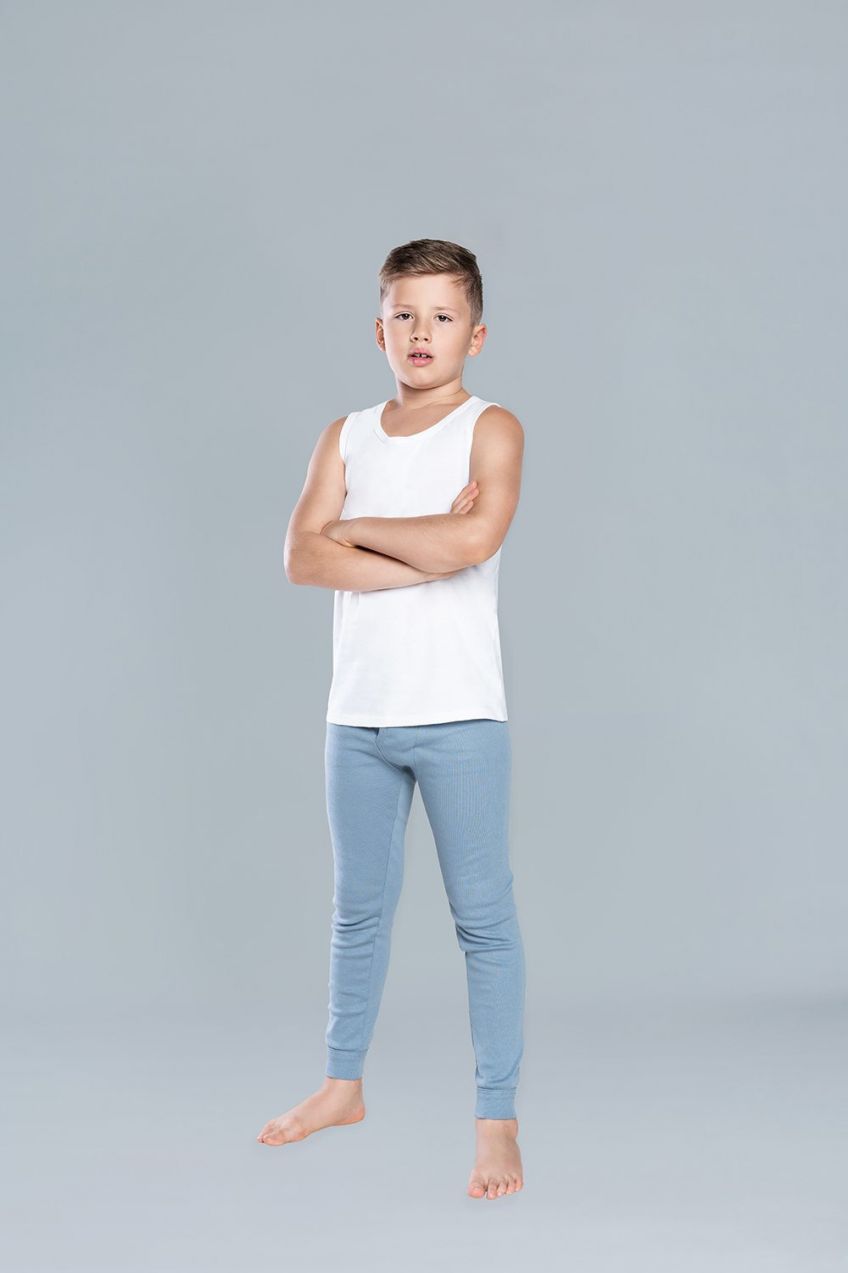 Long boys' trousers Jaś - grey