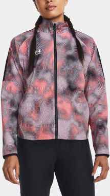 Šedo-ružová dámska športová bunda Under Armour UA W's Ch. Pro Track PRNT